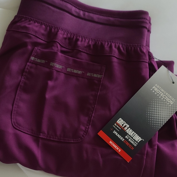 Grey's Anatomy Wine Jogger Scrub Pants - Picture 2 of 3